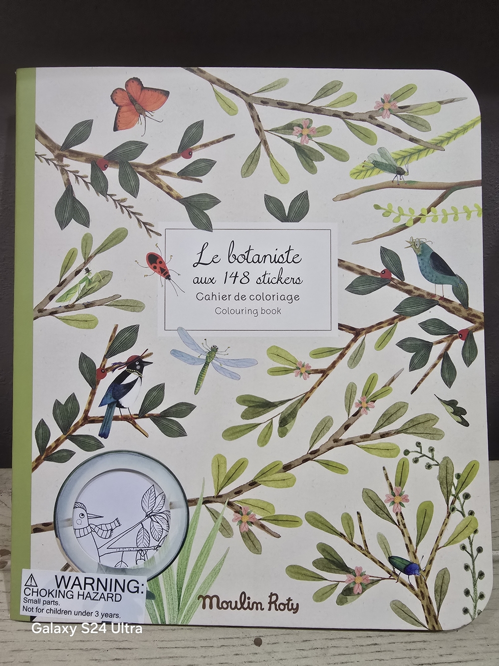 Charming Moulin Roty Le Botaniste Coloring Book with 148 Stickers